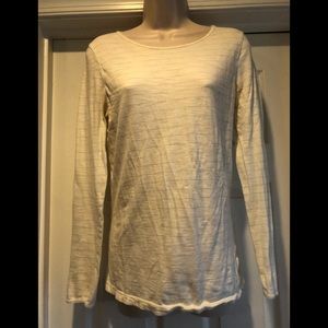 AE Outfitters Ivory Striped LS Top